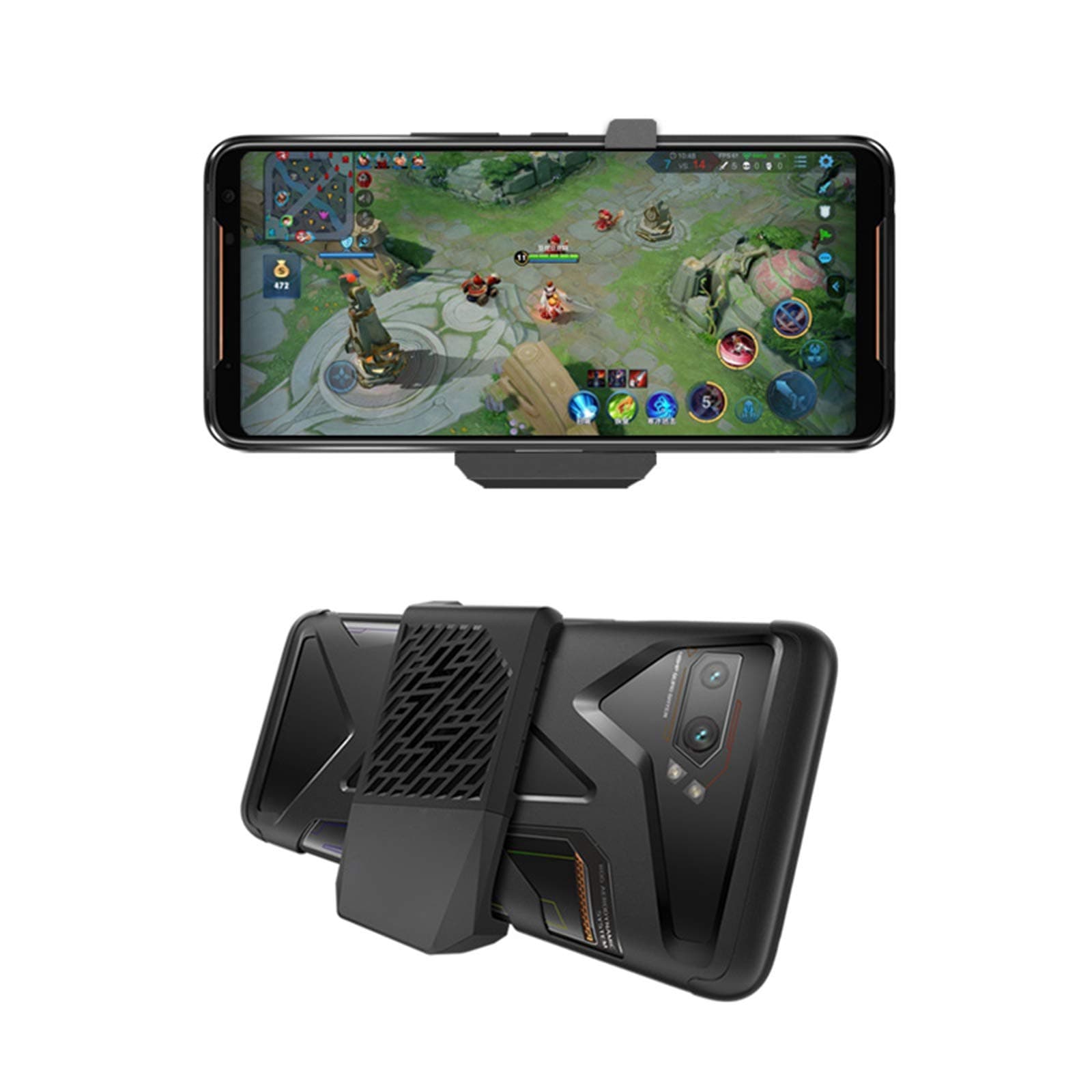 SHEAWA Cooling Fan External Radiator Dock Adapter Cool Fan Radiator Stand Mount Holder Fan Game Anti-Heat for Asus ROG 2