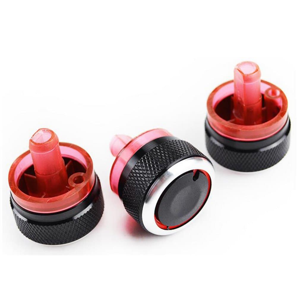 WEPECULIOR 3pcs/Set Air Conditioning Heat Control Switch knob AC Knobs for Peugeot 206 207 2006-2011 for Citroen C2 2006-2013 Auto Accessories