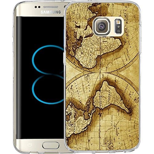 S8 Plus Case Vintage nautical maps, LAACO Scratch Resistant TPU Gel Rubber Soft Skin Silicone Protective Case Cover for Samsung Galaxy S8 Plus