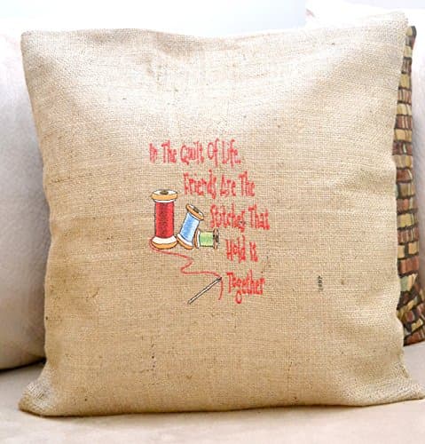 Friendship Burlap Pillow Cover