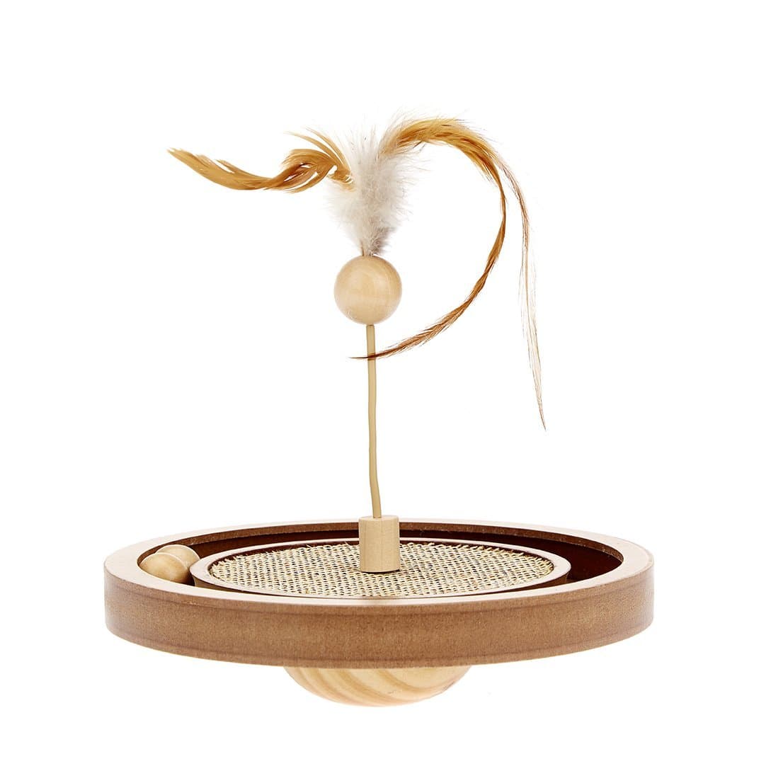 Earthy Pawz Rocking Ball Rolling Cat Teaser Scratch Toy