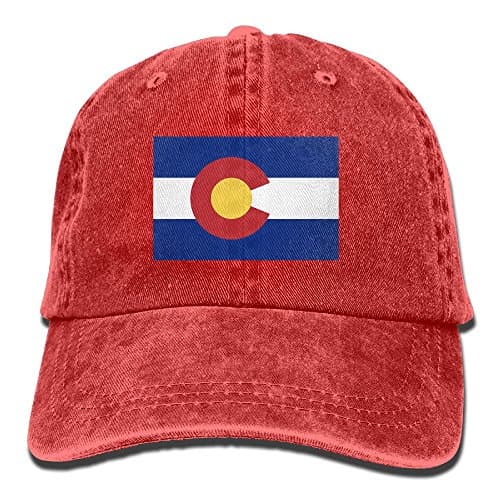 Colorado Flag Washed Unisex Adjustable Baseball Cap Dad Hat