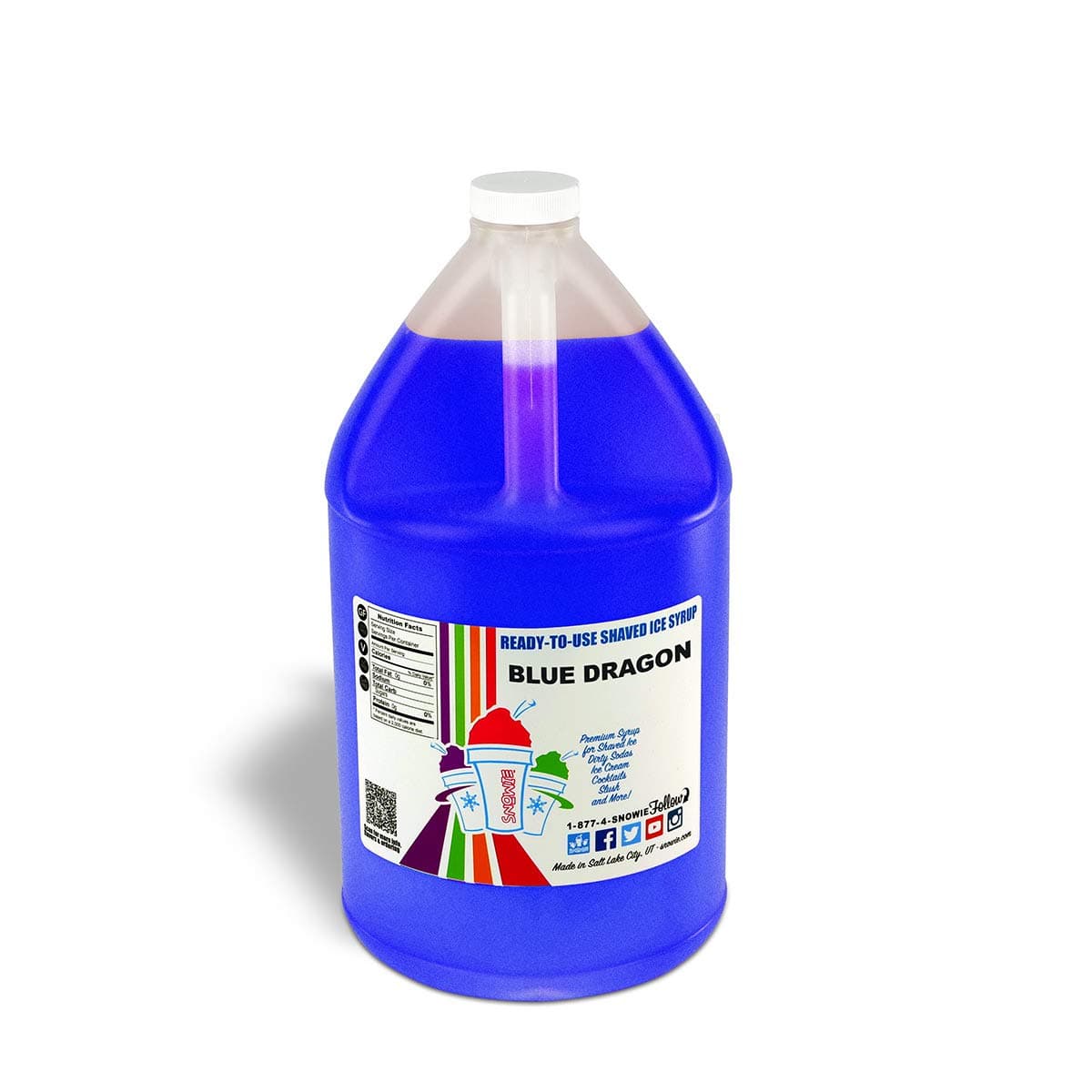 Snowie Shaved Ice Snow Cone Ready to Use Syrup (Blue Dragon)