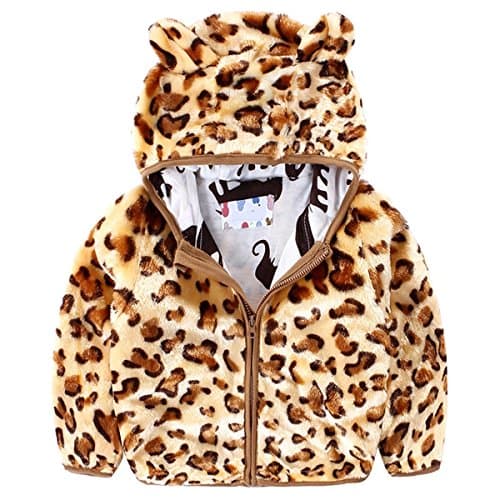Owone Box girls birthday present clothes Leopard Tiger Pattern Jacket coat L3Y