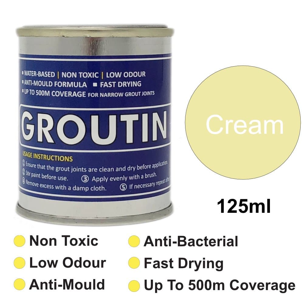 Cream Groutin Grout Reviver, Restore