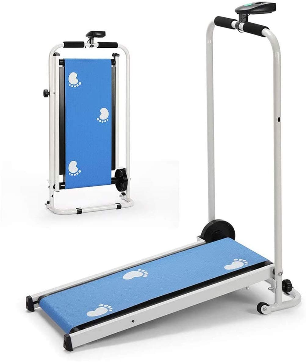 LUHUIYUAN Portable Mini Mechanical Folding Treadmill, Manual Running Machine Mini Fitness Walking Machine for Home Gym Exercise