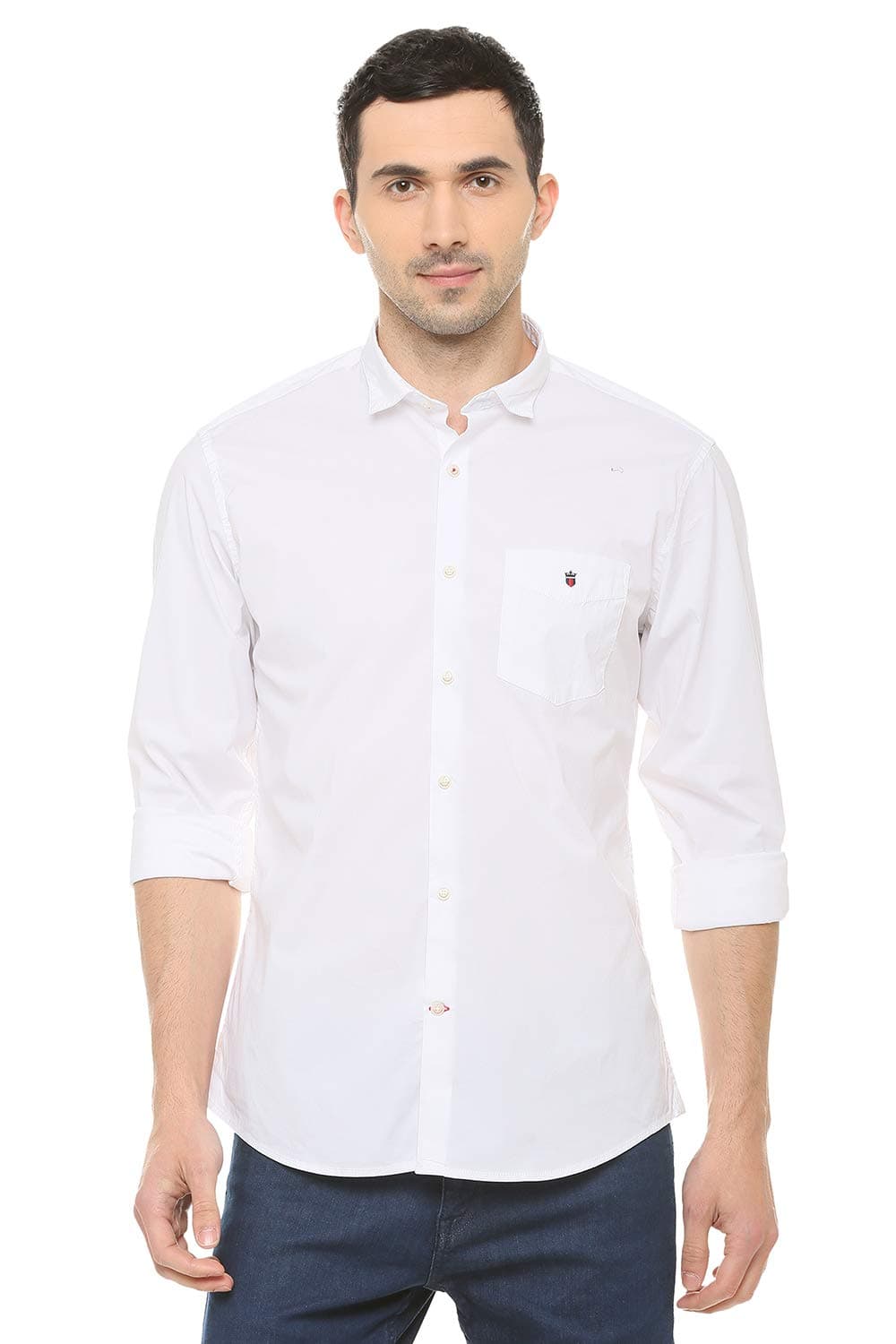 Men's Solid Slim Fit Casual Shirt