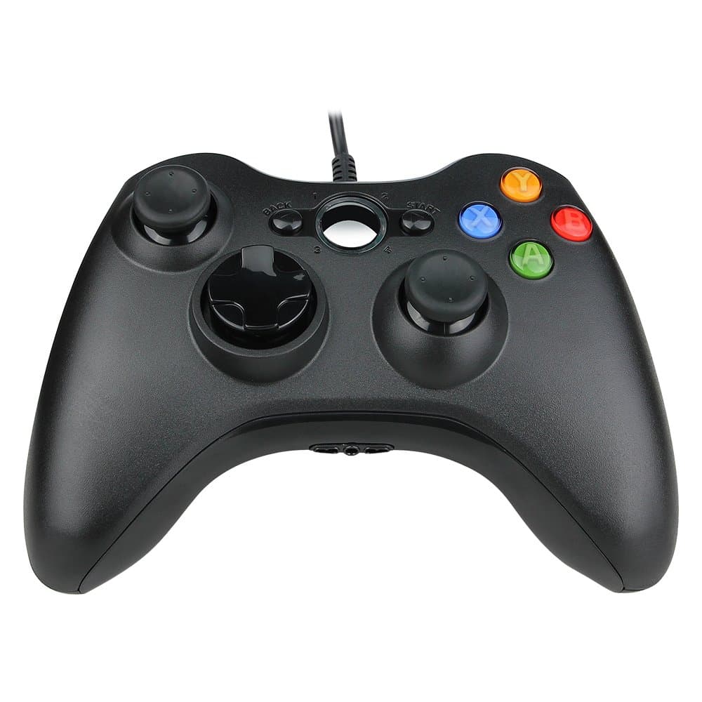 Pekyok XW03 PC Controller Xbox 360 Wired USB Gamepad Compatible for Microsoft 360 Console Windows PC Laptop Computer-Black