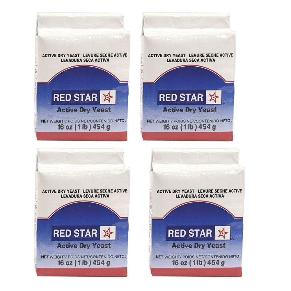 Red Star Active Dry Yeast 16 oz (1 pound) size - pack of 2