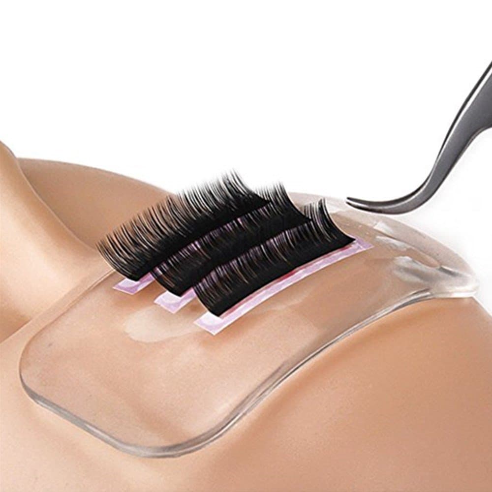 MISMXC Reusable Silicone False Eye Lashes Holder Pad Tray for Eyelashes Extensions (Clear)