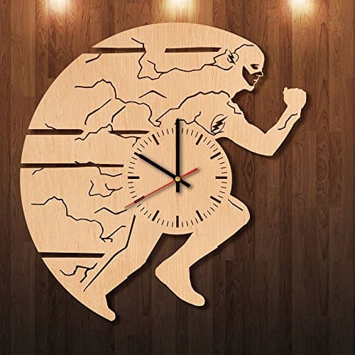 The Flash Superhero Eco Friendly Wood Wall Clock - Get unique kitchen room wall decor - Gift ideas for friends, kids – Action Movie Unique Art Design