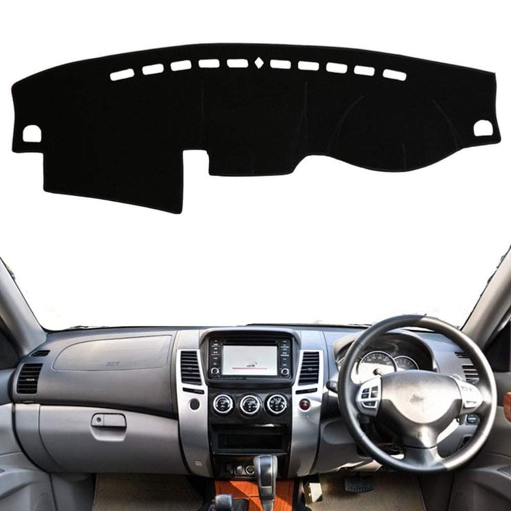 LYSHUI Dashmat Dashboard Cover Mat Pad Protect Sun Shade Carpet Accessories RHD,For Mitsubishi Pajero Sport Montero 2008 2009 2010-2016