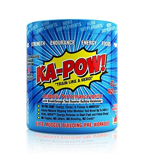 KA-POW Anabolic Performance Ignitor Elite Muscle Building Pre-Workout , Super Fruit Punch, 8.9 Oz 