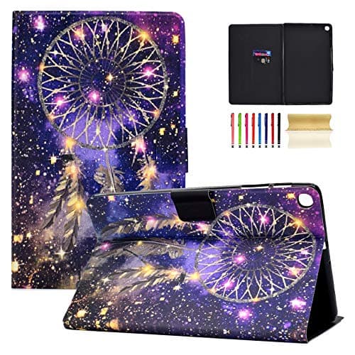 Caiecase Galaxy Tab A 10.1 T510/515 Case-Protective Soft TPU Leather with Auto Sleep/Wake Folio Stand Case Shockproof Durable Cover for Galaxy Tab A 10.1 T510-T515 10.1 Inch 2019 Release -Wind Chime