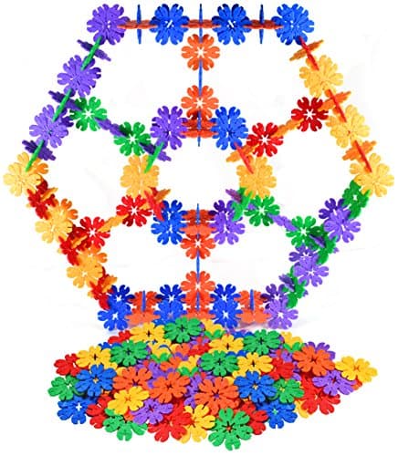 CoolFlakes – Creative and Educational Interlocking Flakes for Boys and Girls (Mixed Colors) - 180 PCS