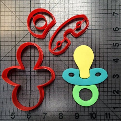 Baby Shower Baby Pacifier Model 1 Cookie Cutter Set 4 Inches