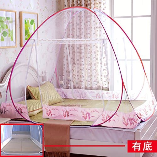 Mongolia nets free installation of 1.5m1.8m double bed encryption home double-doored bottomless with dormitory 1.2 meters,Pink - bottom,1.5m bed XXCWN