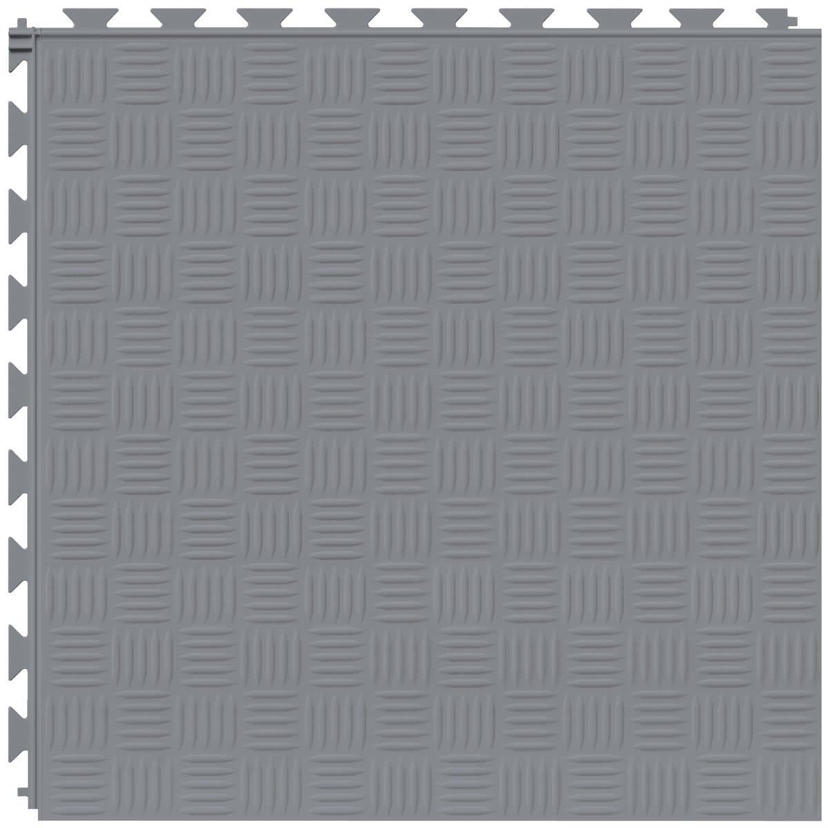 American Floor MatsTuff Seal Tile Light Grey 18" x 18" x 1/4" - Marquis Pattern Industrial Grade Interlocking PVC Flooring Tile