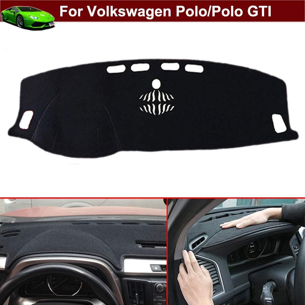 New 1pcs Black Non-Slip Dash Mat Dashboard Mat Dash Carpet Dash Covers Dashboard Cover Custom Fit for Volkswagen Polo Polo GTI 2018 2019 2020 2021