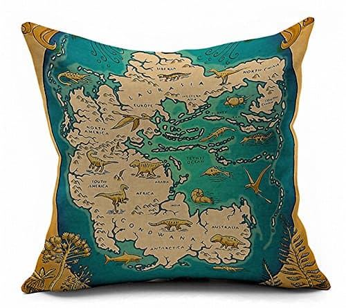 Cotton Linen Square Decorative Throw Pillow Case Cushion Cover Retro Vintage Nordic Nautical Maps 18 "X18 "