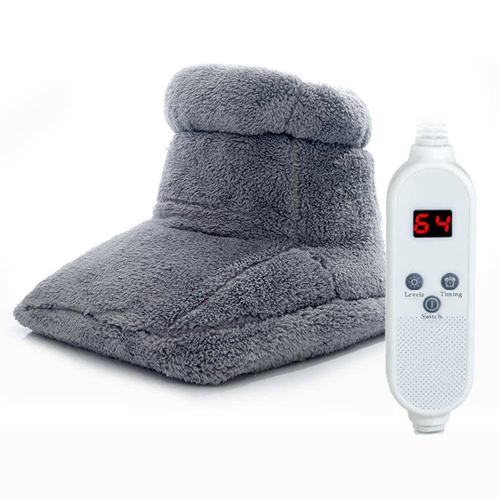 CMmin Comfier Foot Warmer and Heating Pad,Washable Large Size,Adjustable Temperature 6 Heat Setting,Timing, Heating Materials(34 * 32cm) (Color : Gray)