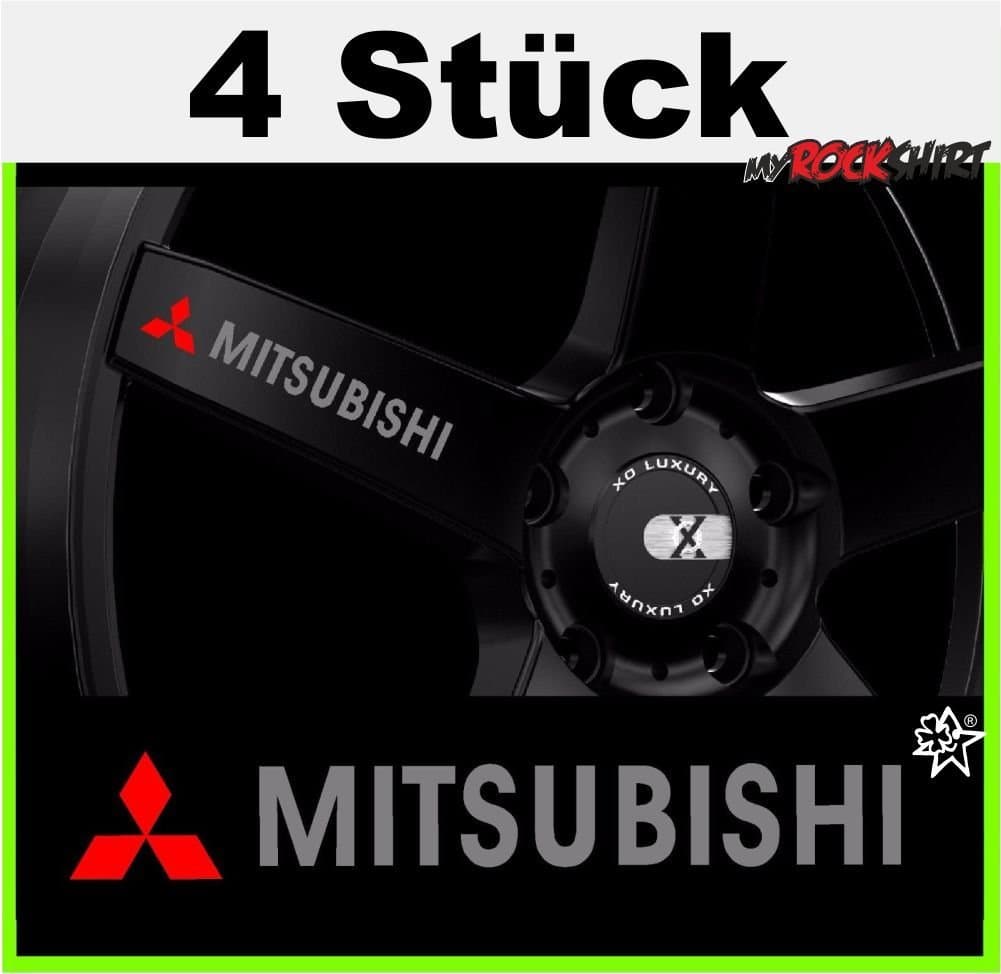 4 x Mitsubishi wheel rim sticker.