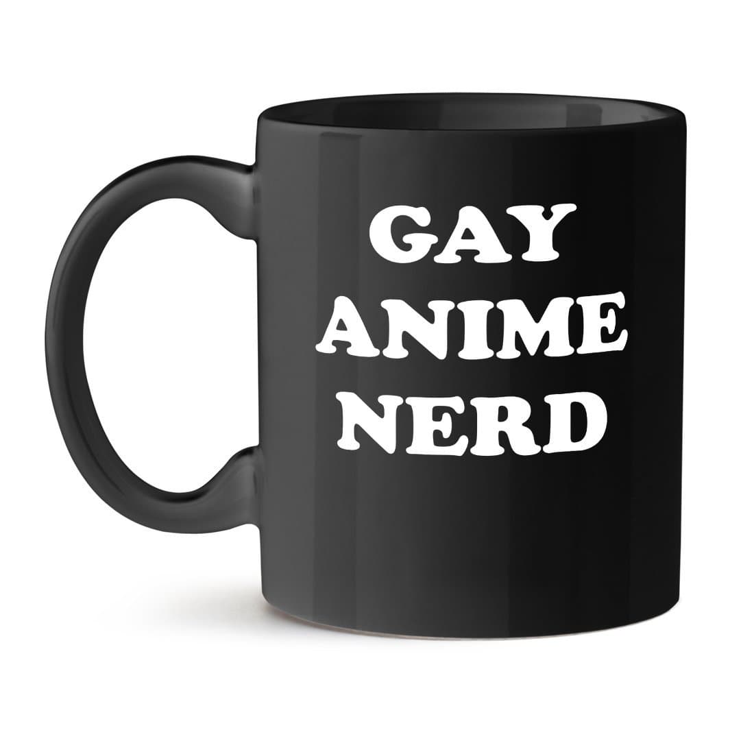 Gay Anime Nerd Office Unique Gift Tea Coffee Black Mug 15OZ