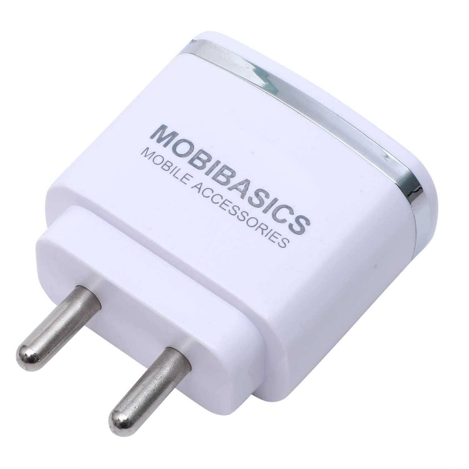 Mobibasics Two Port 2.4 Amp. Fast Charging Adapter, White