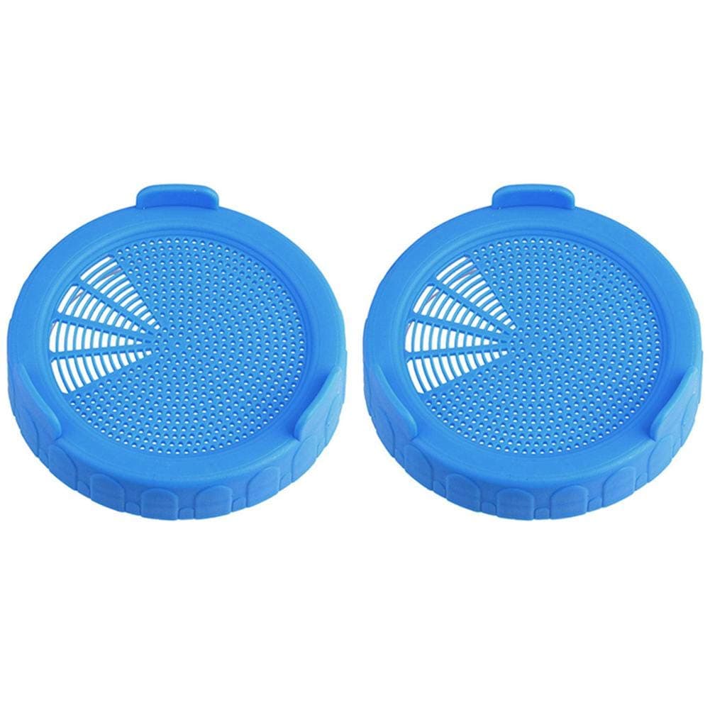 Ablerfly 2 Pcs Sprouting Lids for Mason Jar Dia-3.5", Germination Pots Part Mesh Caps for Wide Mouth Glass Bottle, Grow Bean Sprouts, Alfalfa, Salad Sprouts Ect. Pretty Well