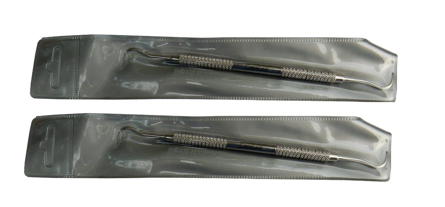 Dental Pick Sickle Scaler - Potential Benefits Include Whiter Teeth, Tartar Control, Control Periodontal Disease, Bad Breath Remedy, Healthier Mouths, Healthier Bodies (Pack of 2)