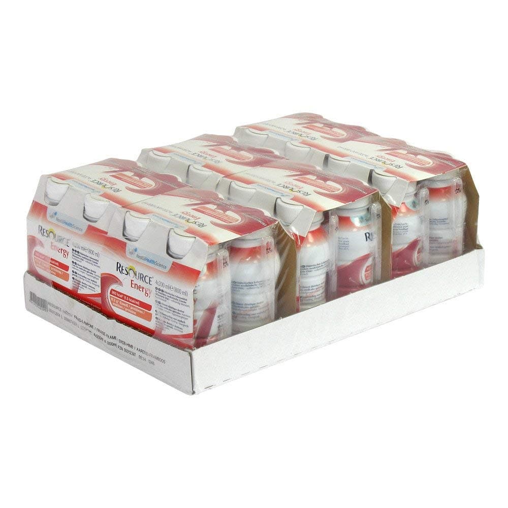 RESOURCE Energy drink, strawberry/raspberry flavour, 4 x 200 ml (800 ml)