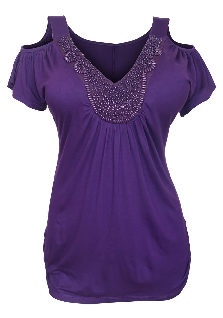 eVogues Women's Drop Shoulder Top Made in USA