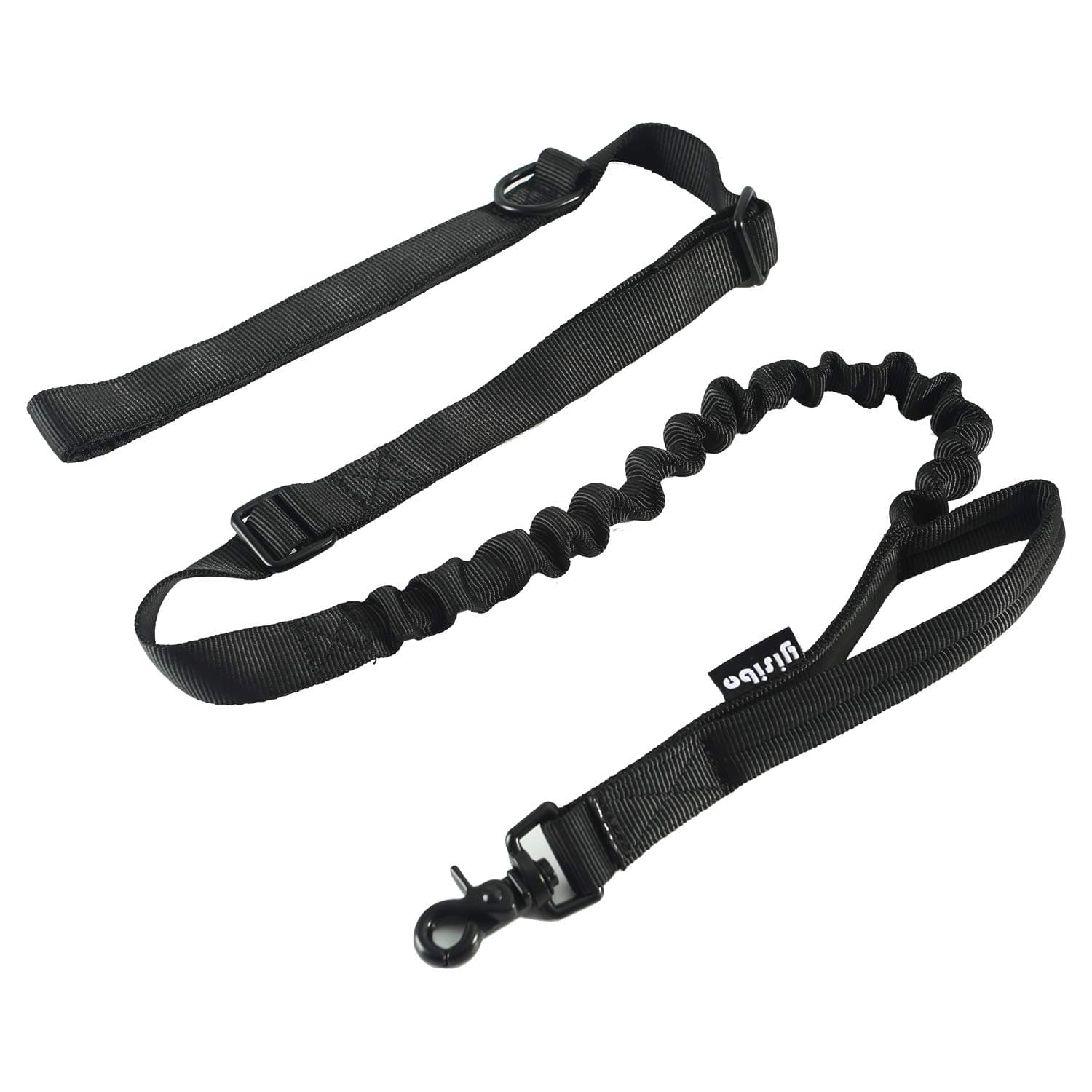 yisibo Tactical Bungee Dog Leash, 6 Foot and Adjustable for Medium Large Dogs (Black)