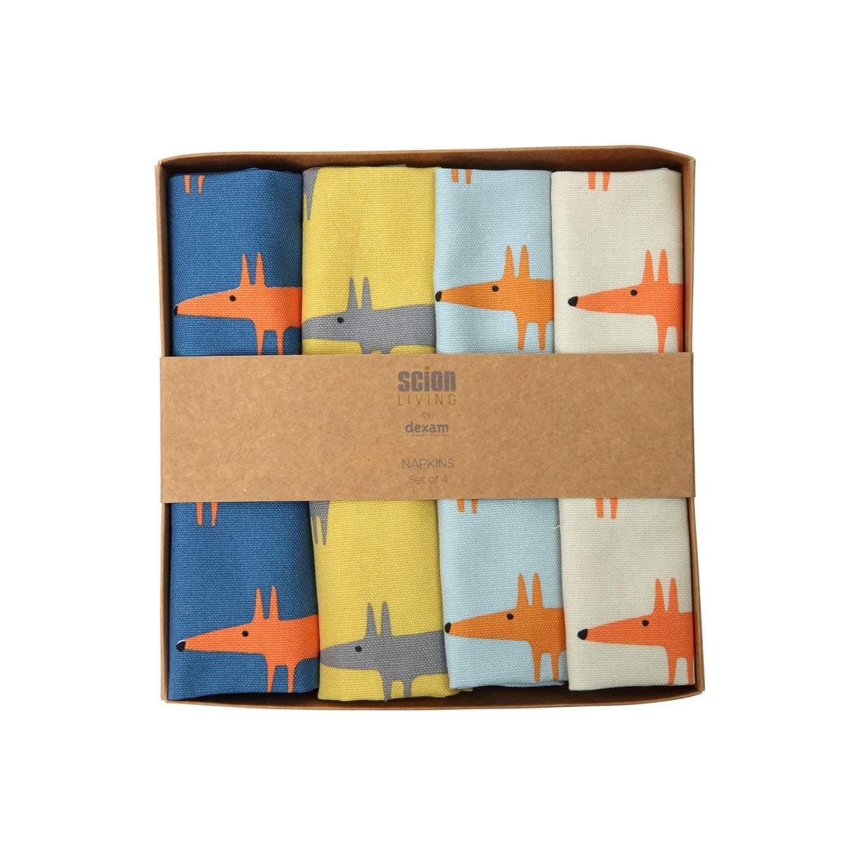 Scion Mr Fox Set of 4 Napkins, Multi