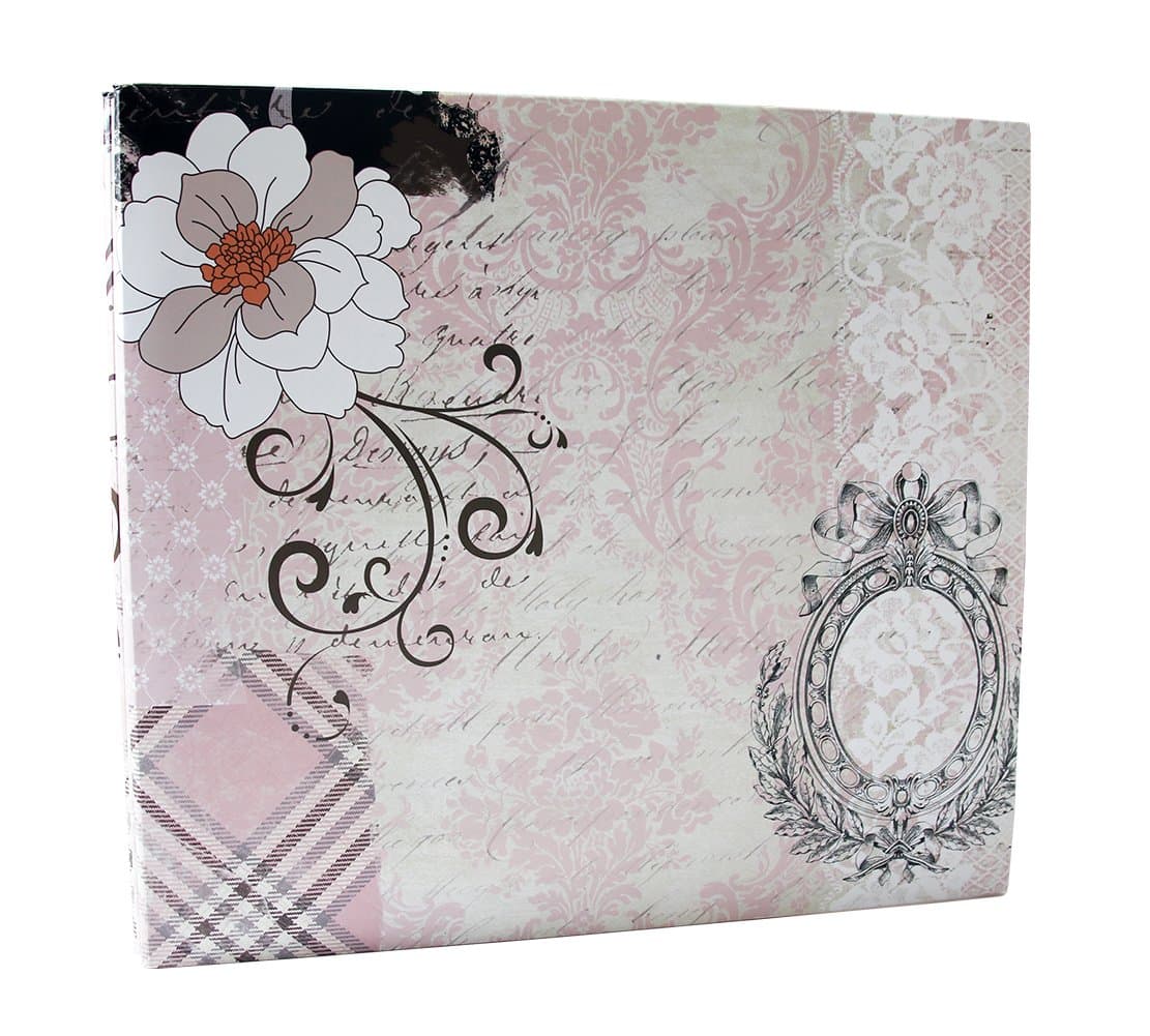 IDULL 12x12 Scrapbook Kits with Gift Storage Box and Scrapbooking Supplies (Light Pink, Grace)