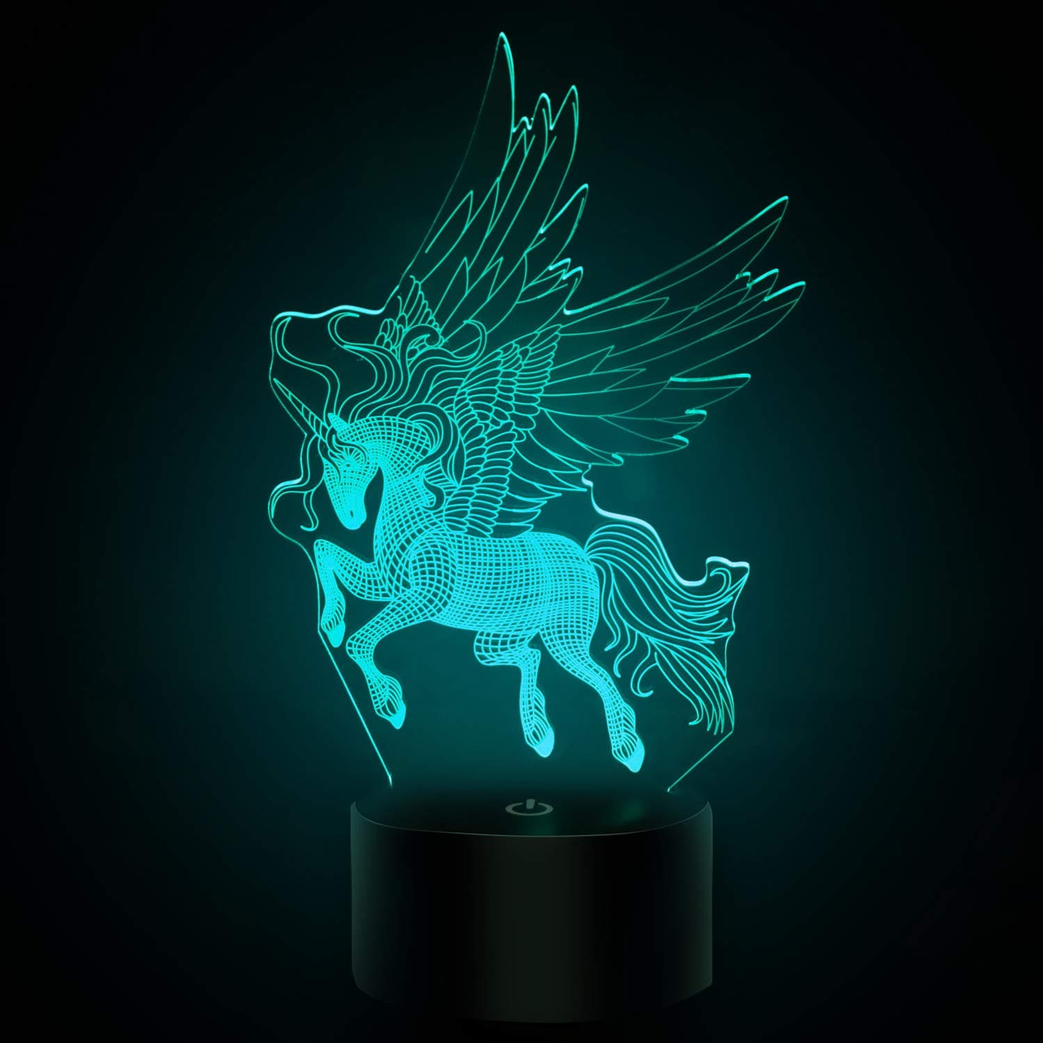 PLAYMONT Night Light for Kids, 3D Lamp Optical Illusion 7 Colors Touch Table Desk Visual Lamp Gifts Toys for Children Kids