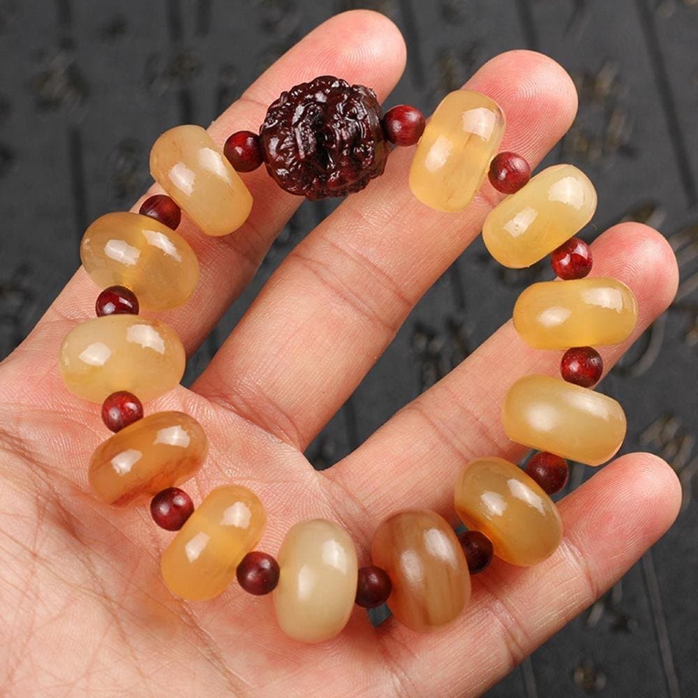 Mayanyan Natural national Wind Claw hand string abacus beads Rosewood Pixiu Bracelet men and women gifts