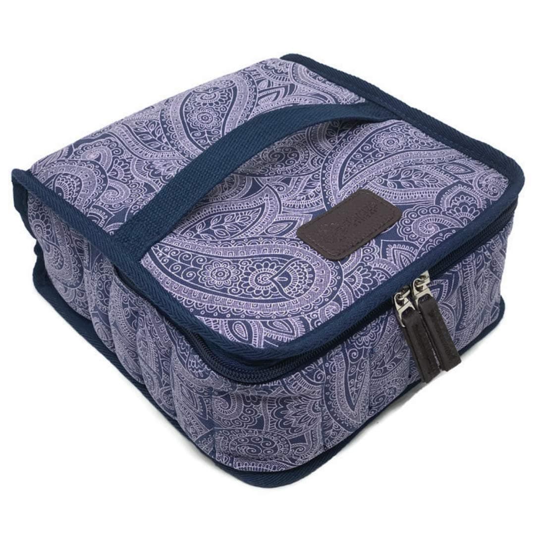 42-Bottle Essential Oil Carrying Case (5ml,10ml,15ml) with Plush Velvet Interior for doTERRA, Young Living Bottles for Aromatherapy Travel or Storage (Midnight Blue)