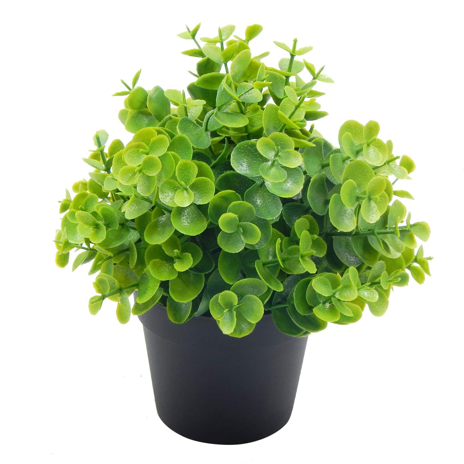 OFFIDIX Artificial Plants with Vase Mini Plastic Eucalyptus Plants for Home Office Decoration Faux Plastic Plants with Pots Fake Plant Indoor