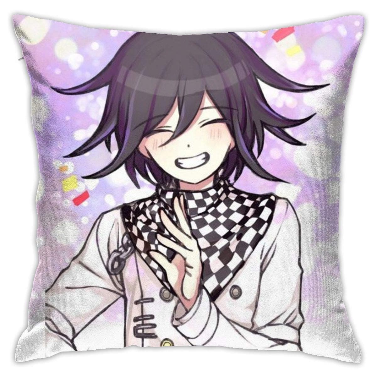 WANGLU Kokichi Ouma Background Updated Throw Pillow Covers Decorative Cushion Sofa Square Pillow Case 18 * 18 Inch