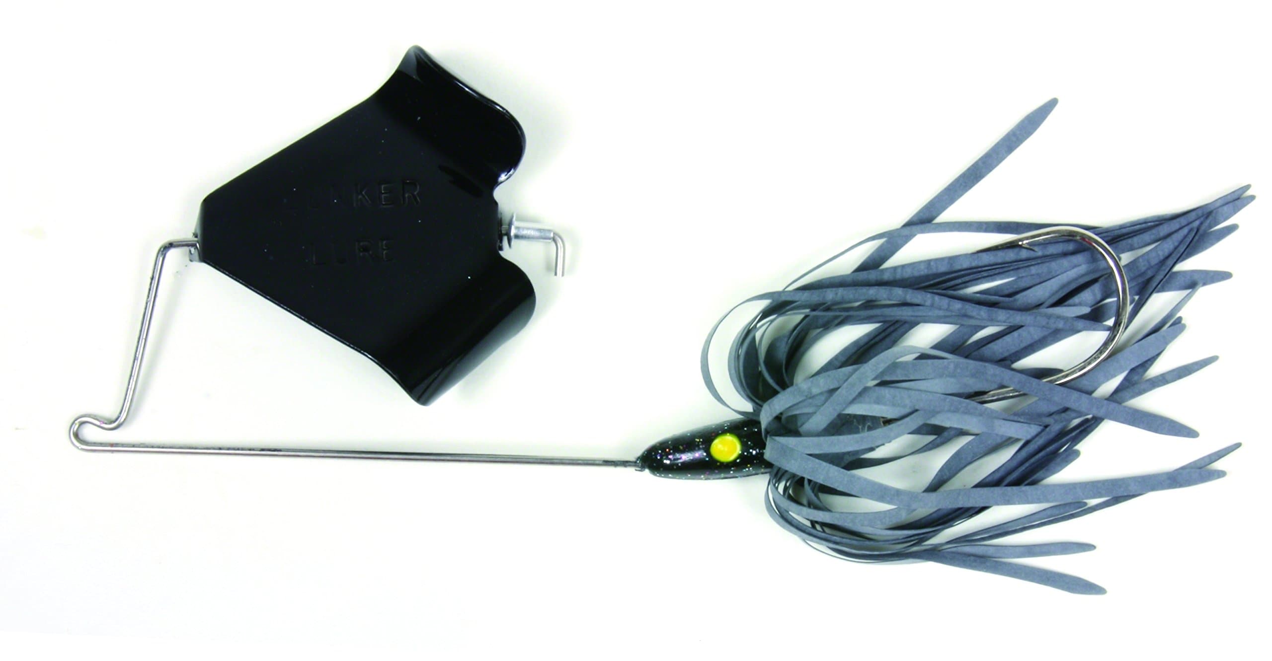 Lunker Lure Buzzbait in Black with Black Blade, 3/8-Ounce