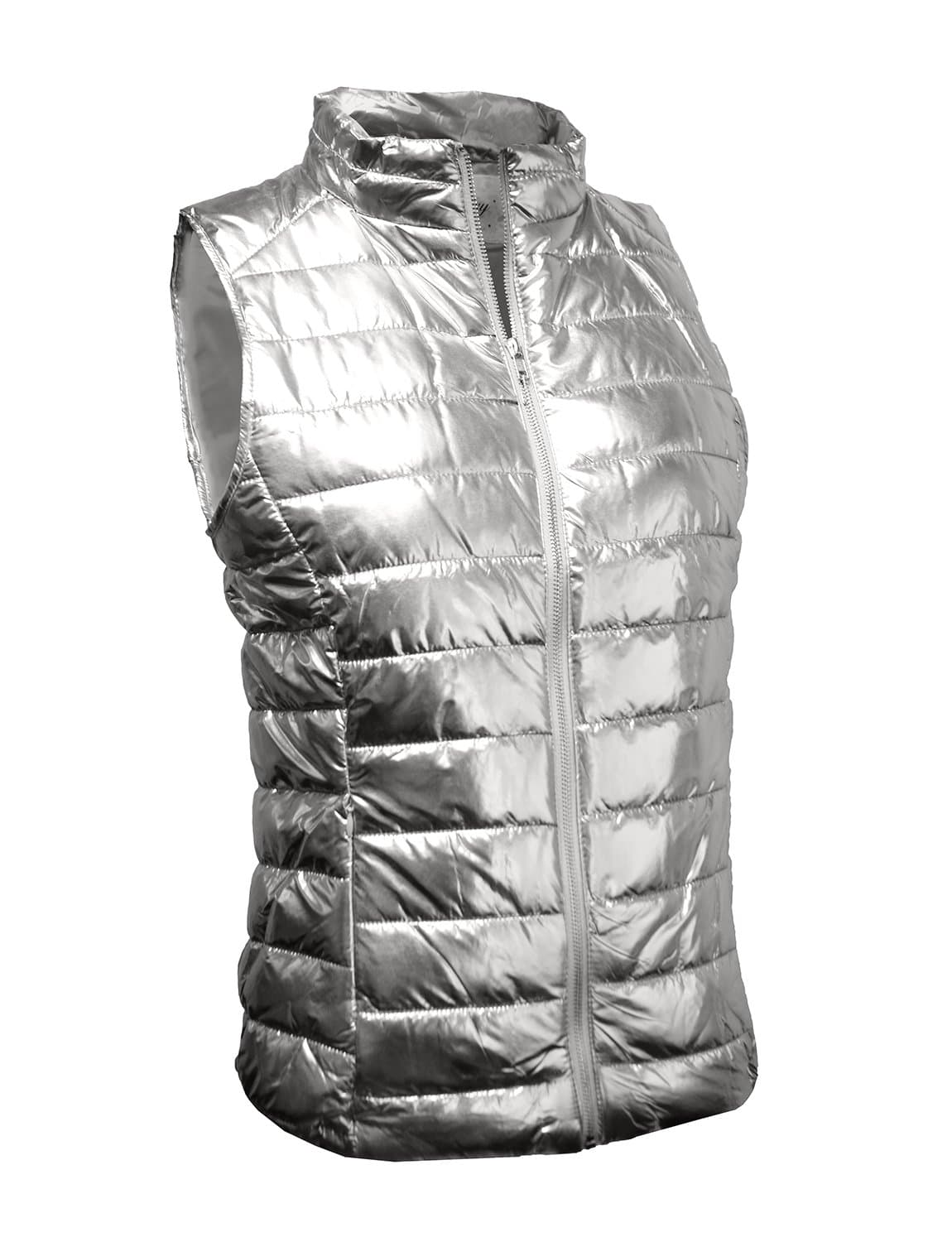 Yoko Shop Women's Lightweight Solid Quilted Metallic Down Jacket
