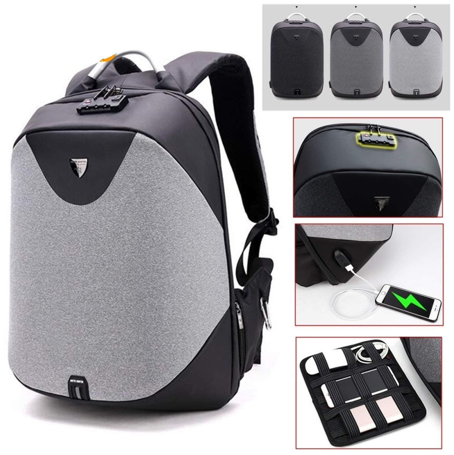 Buddymate at_B15 Anti Theft Smart Backpack | 15.6 inch | Laptop Backpack | Travel Bag (Assorted Colour)