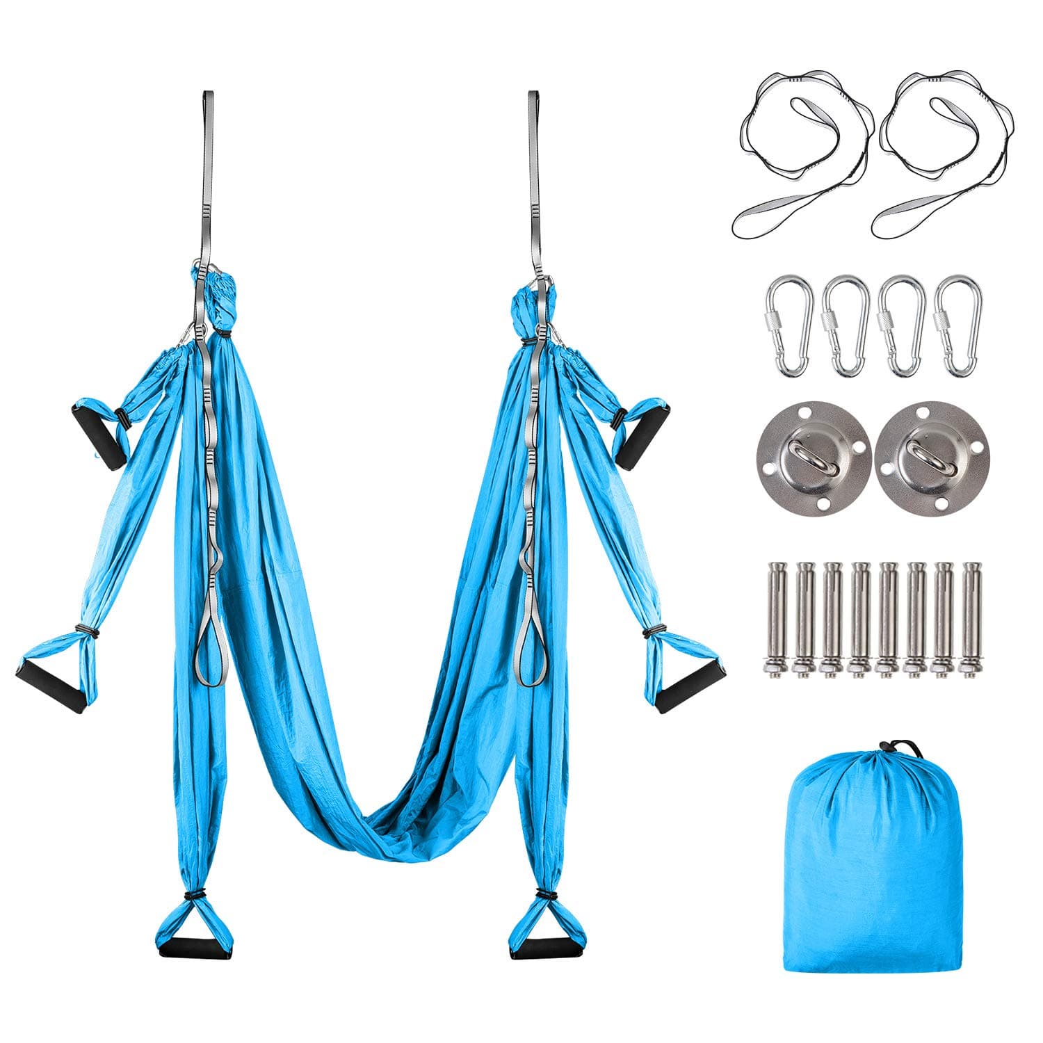 LAKWAR Arial Yoga Silk Swing for Inversion Sling Exercise with 6 Extension Hanging Straps Home & Outdoor Swing Set