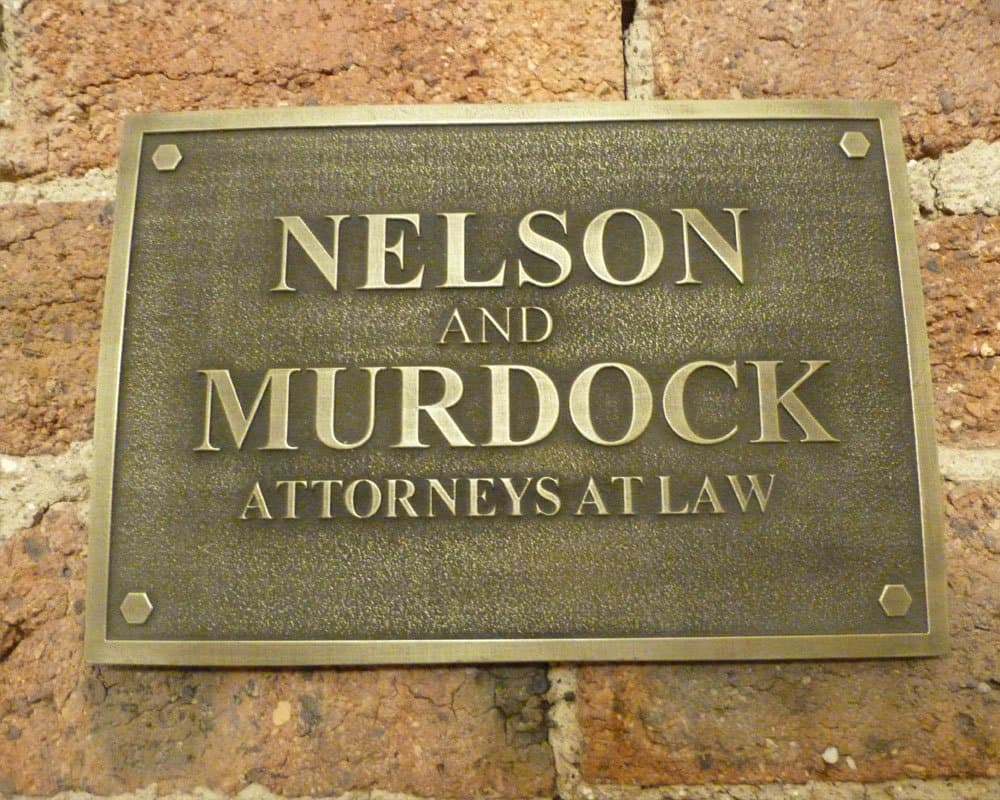 designs Marvels Daredevil Nelson and Murdock prop sign replica