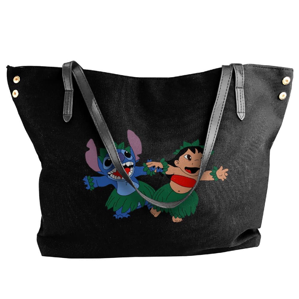 Lilo And Stitch Dancing Women Canvas Handle Single Shoulder Bag/Handbag