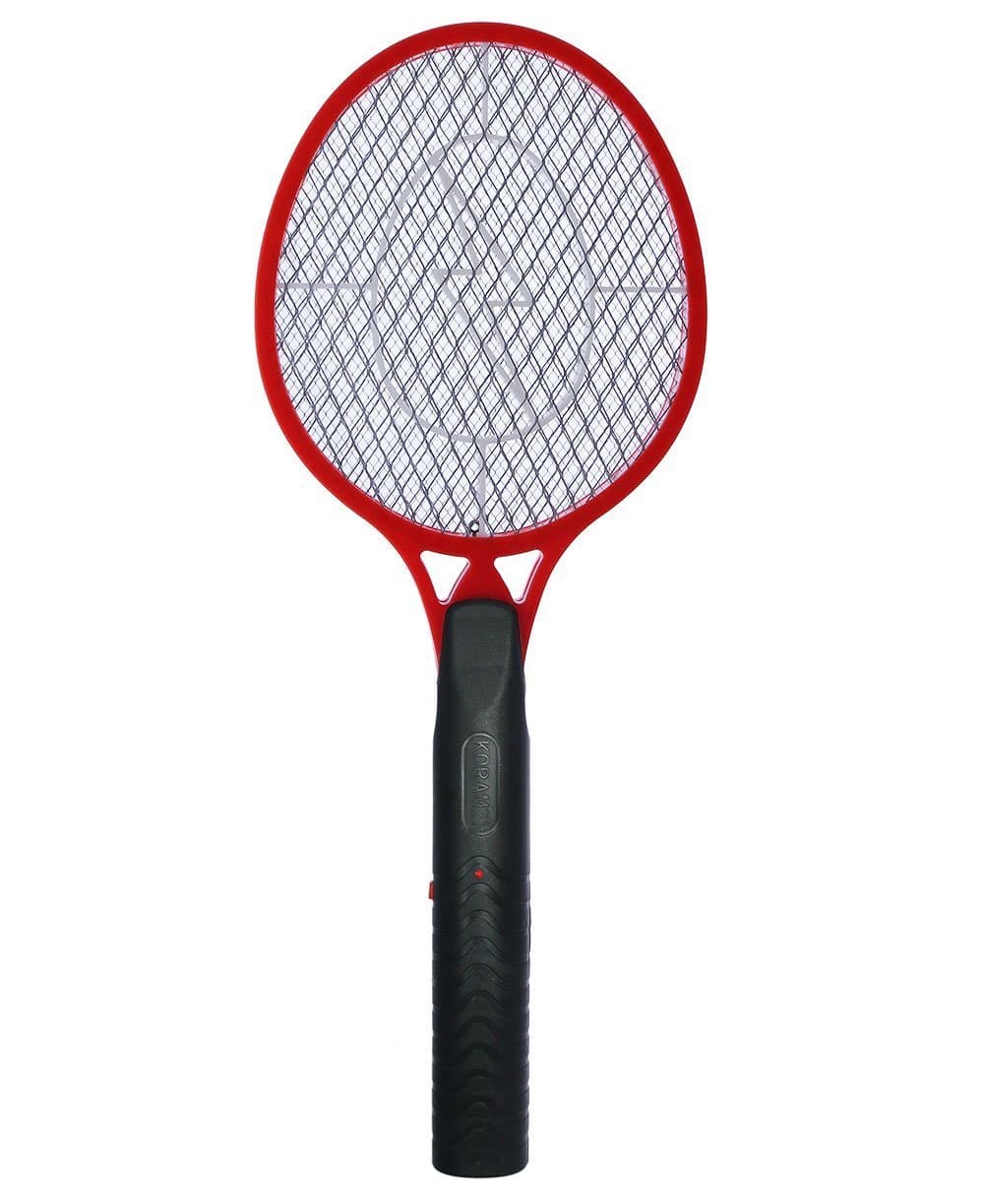 Koramzi Torch Mosquito Swatter, Mosquito Racket, Bug Zapper with AA Battery F-7 (Red)