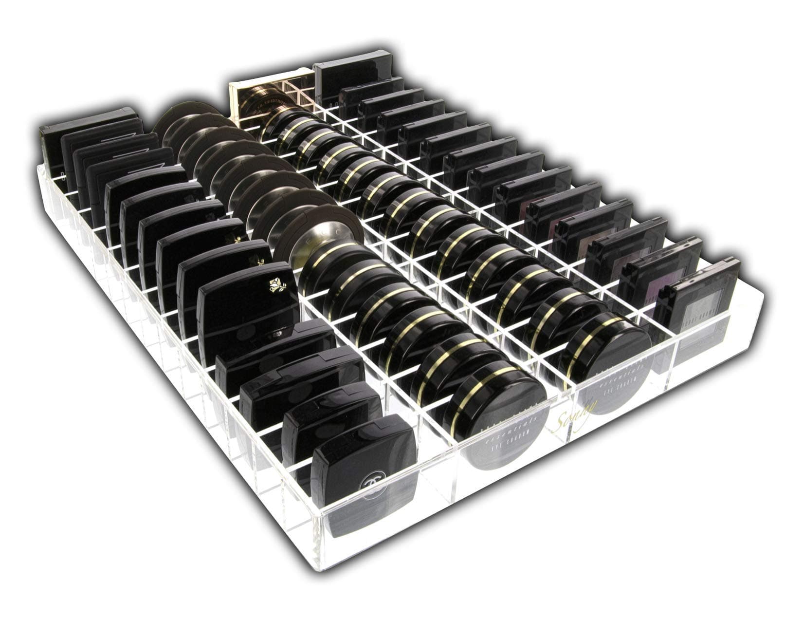 Fits IKEA Alex Holds 56 Blush Compact Acrylic Makeup drawer organizer by Sonny Cosmetics