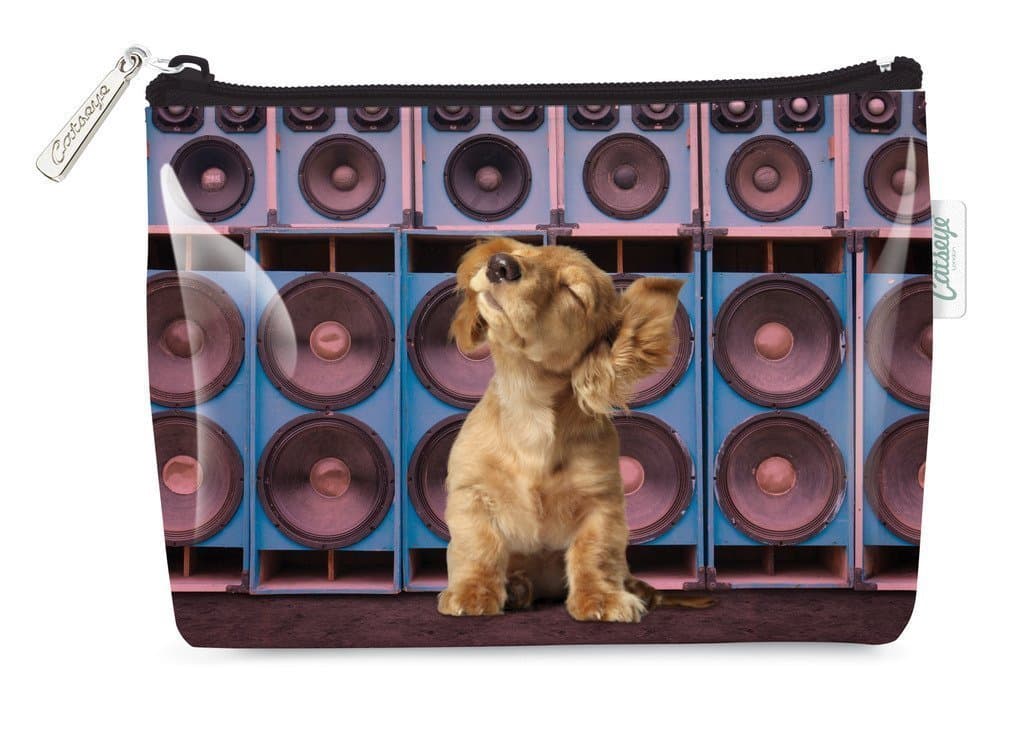 Catseye Cosmetic Makeup Bag - Music Pup, Small