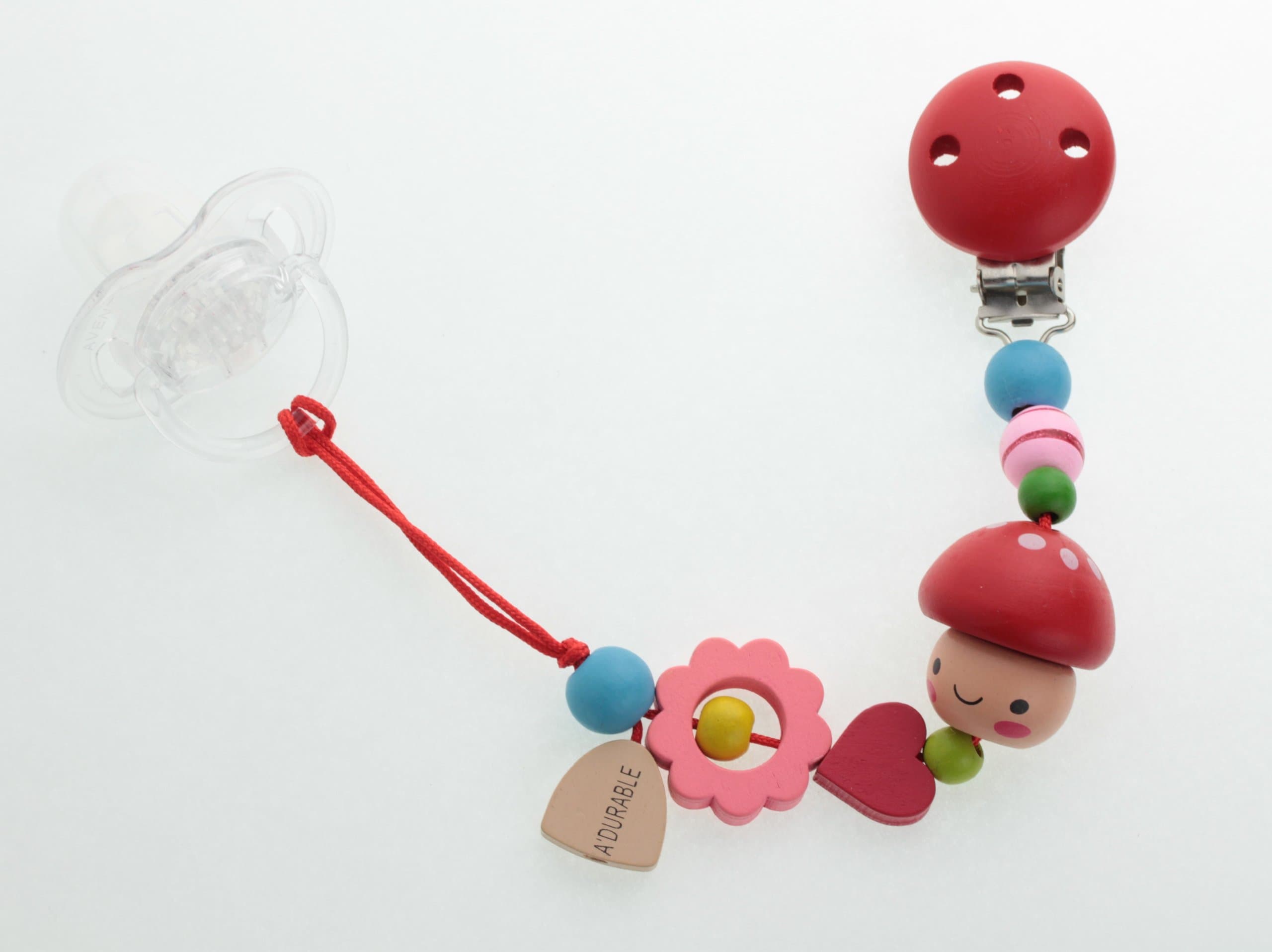 Wooden Girl Pacifier Clip (ADR)
